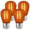 Luxrite S14 LED Edison Orange Light Bulbs 0.5W Colored Bulb for String Lights E26 Base, 4PK LR21736-4PK - alternate 1